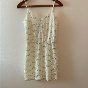Cream sequined dress